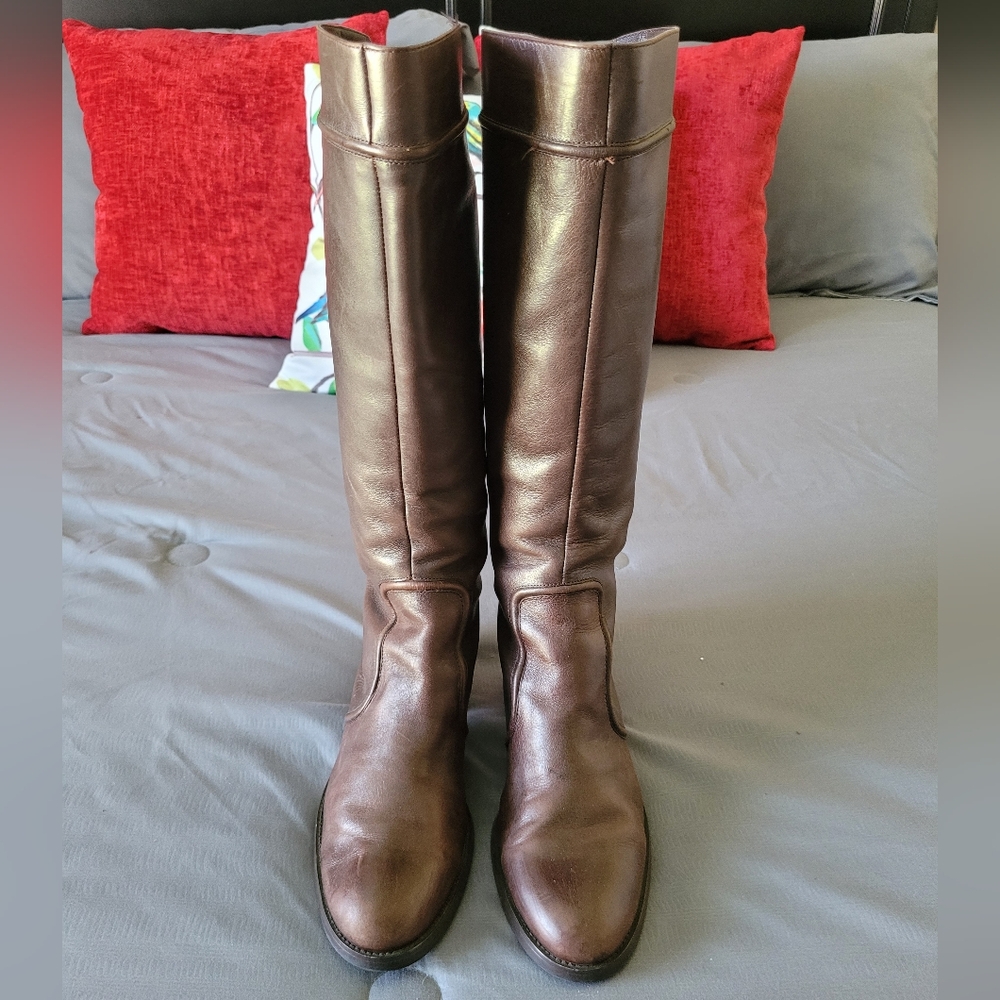 Franco Sarto Leather Boots - Corral, 8M, Brown, VGC